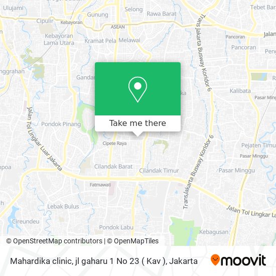 Mahardika clinic, jl gaharu 1 No 23 ( Kav ) map
