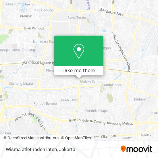 Wisma atlet raden inten map