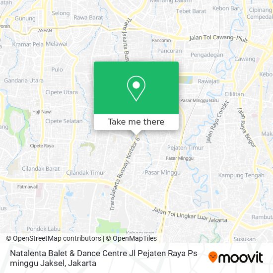 Natalenta Balet & Dance Centre Jl Pejaten Raya Ps minggu Jaksel map