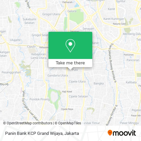 Panin Bank KCP Grand Wijaya map