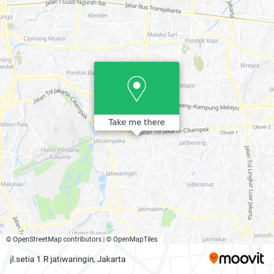 jl.setia 1 R jatiwaringin map