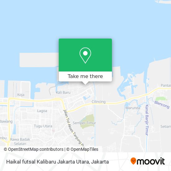 Haikal futsal Kalibaru Jakarta Utara map