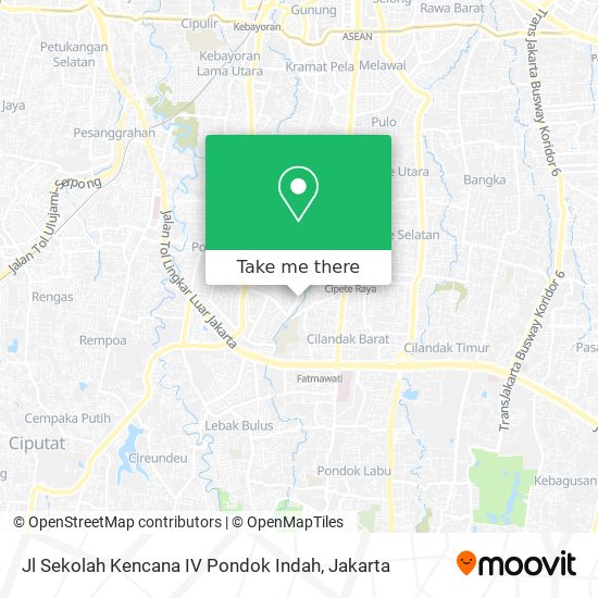 Jl Sekolah Kencana IV Pondok Indah map