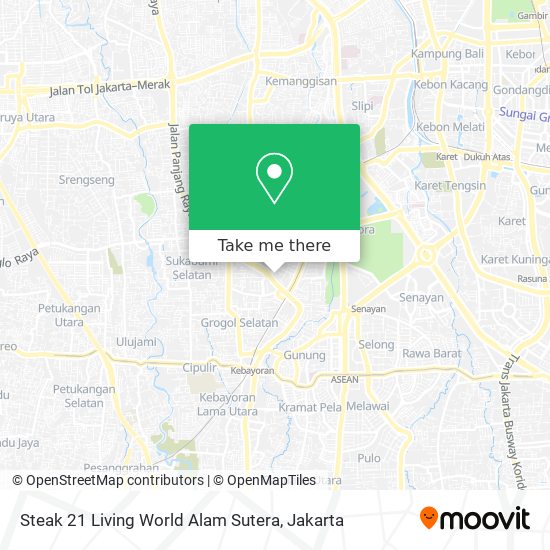 Steak 21 Living World Alam Sutera map