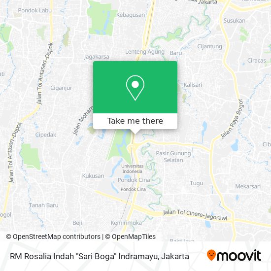 RM Rosalia Indah "Sari Boga" Indramayu map