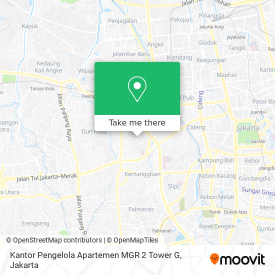 Kantor Pengelola Apartemen MGR 2 Tower G map