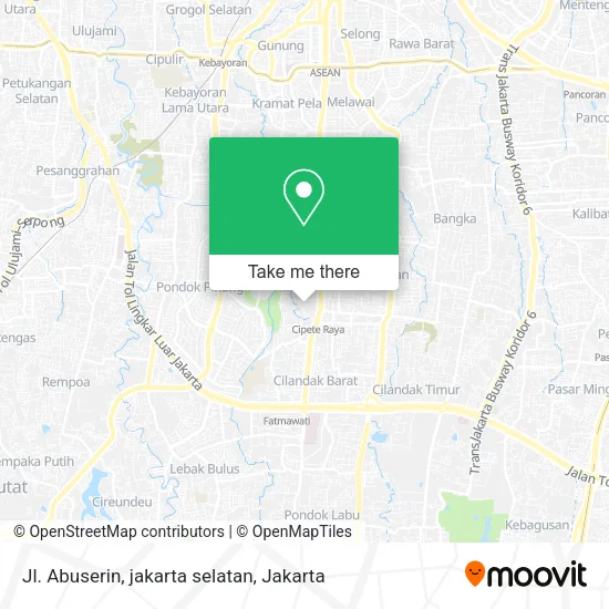 Jl. Abuserin, jakarta selatan map