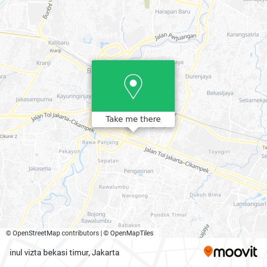 inul vizta bekasi timur map