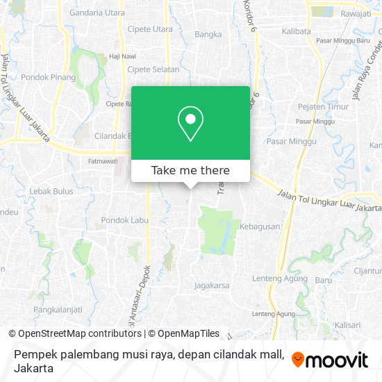 Pempek palembang musi raya, depan cilandak mall map