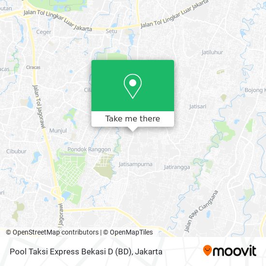 Pool Taksi Express Bekasi D (BD) map