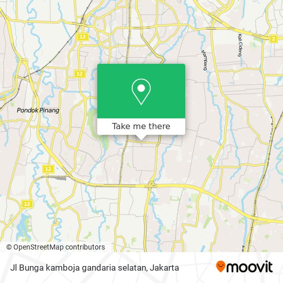 Jl Bunga kamboja gandaria selatan map