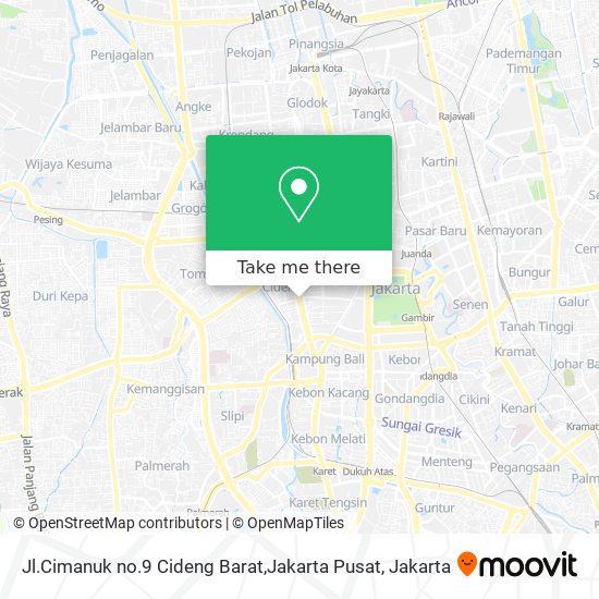 Jl.Cimanuk no.9 Cideng Barat,Jakarta Pusat map