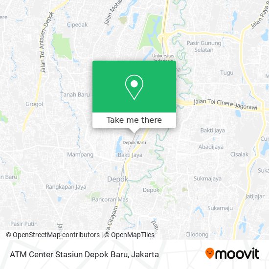 ATM Center Stasiun Depok Baru map