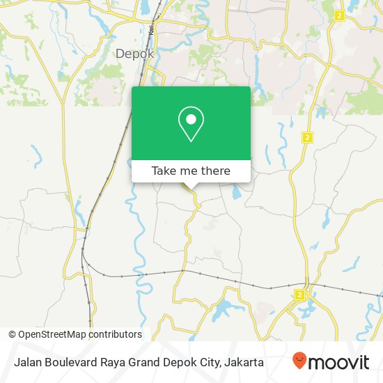 Jalan Boulevard Raya Grand Depok City map