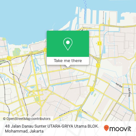 48 Jalan Danau Sunter UTARA-GRIYA Utama BLOK. Mohammad map