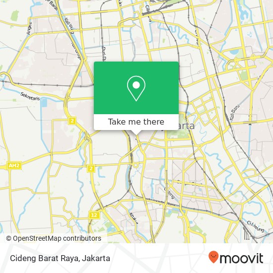 Cideng Barat Raya map