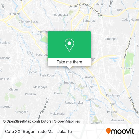 Cafe XXI Bogor Trade Mall map