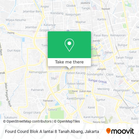 Fourd Courd Blok A lantai 8 Tanah Abang map