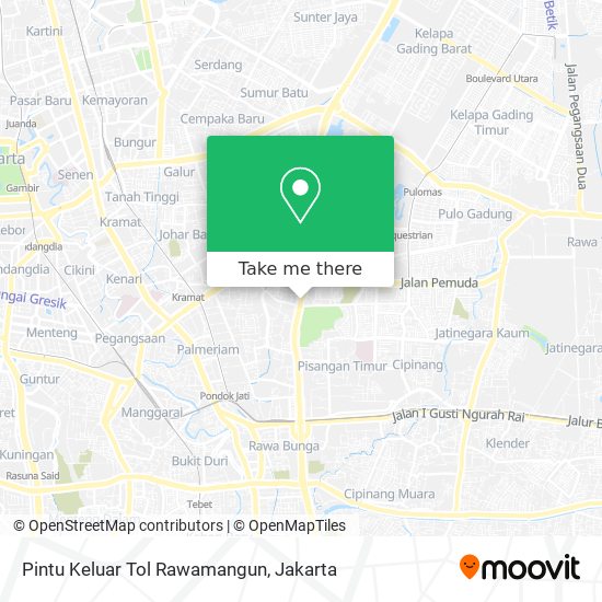 Pintu Keluar Tol Rawamangun map