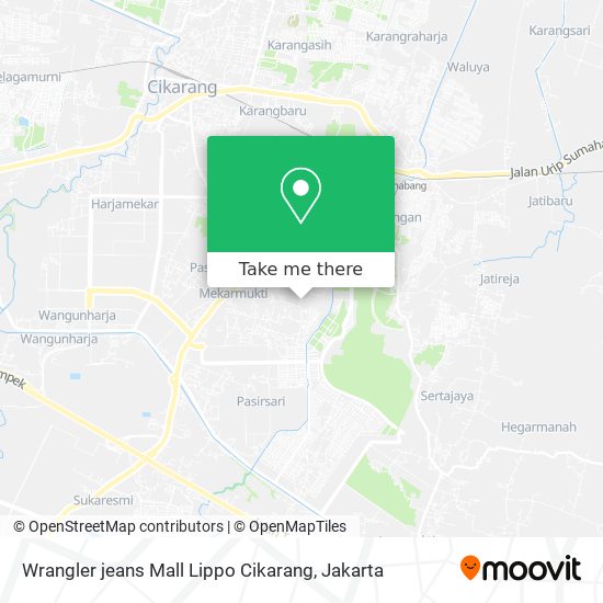 Wrangler jeans Mall Lippo Cikarang map