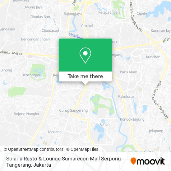Solaria Resto & Lounge Sumarecon Mall Serpong Tangerang map