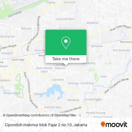 Cipondoh makmur blok Fajar 2 no.10 map