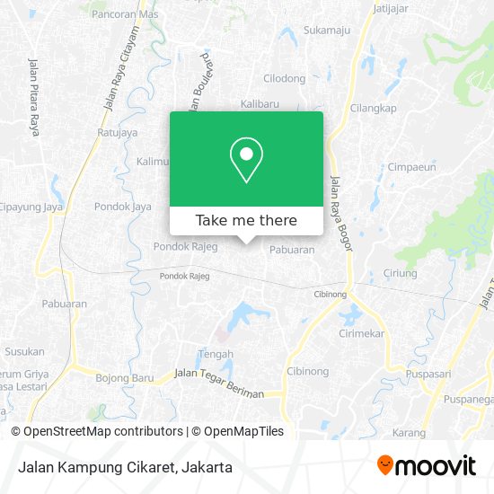 Jalan Kampung Cikaret map