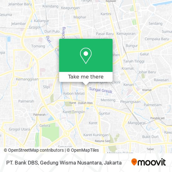 PT. Bank DBS, Gedung Wisma Nusantara map