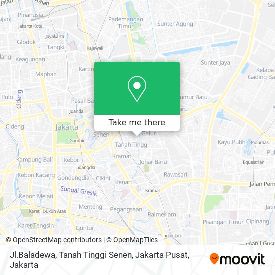 Jl.Baladewa, Tanah Tinggi Senen, Jakarta Pusat map
