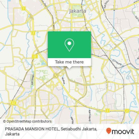 PRASADA MANSION HOTEL, Setiabudhi Jakarta map
