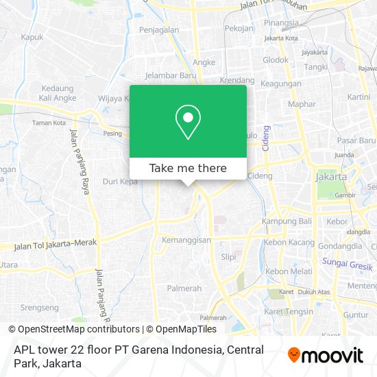 APL tower 22 floor PT Garena Indonesia, Central Park map