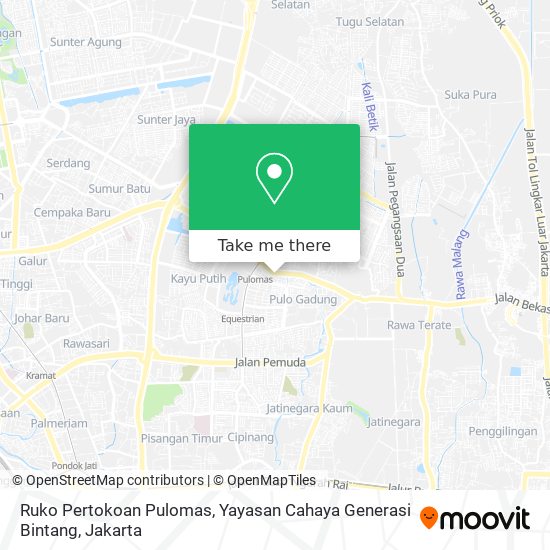 Ruko Pertokoan Pulomas, Yayasan Cahaya Generasi Bintang map