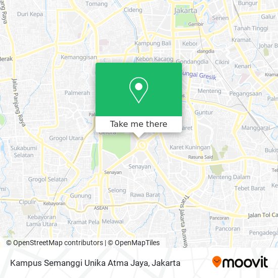 Kampus Semanggi Unika Atma Jaya map