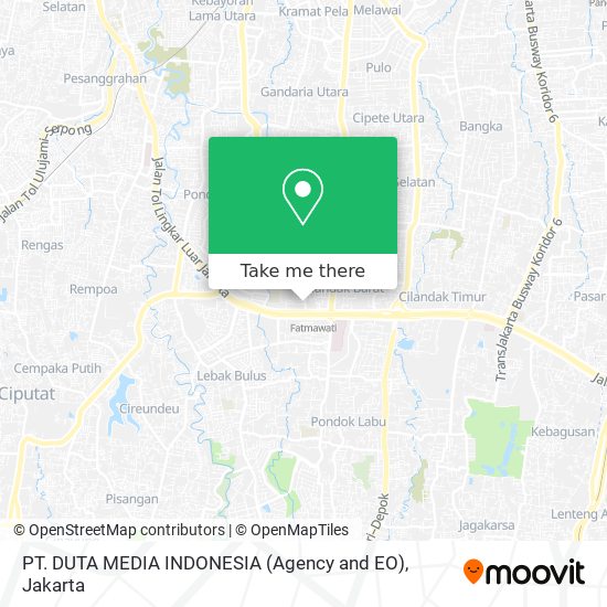 PT. DUTA MEDIA INDONESIA (Agency and EO) map