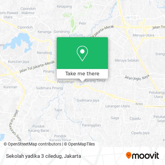 Sekolah yadika 3 ciledug map