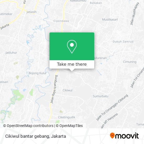 Cikiwul bantar gebang map