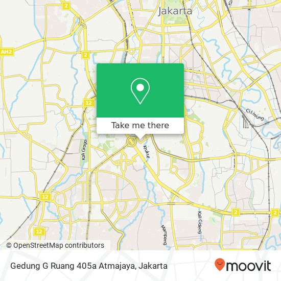 Gedung G Ruang 405a Atmajaya map