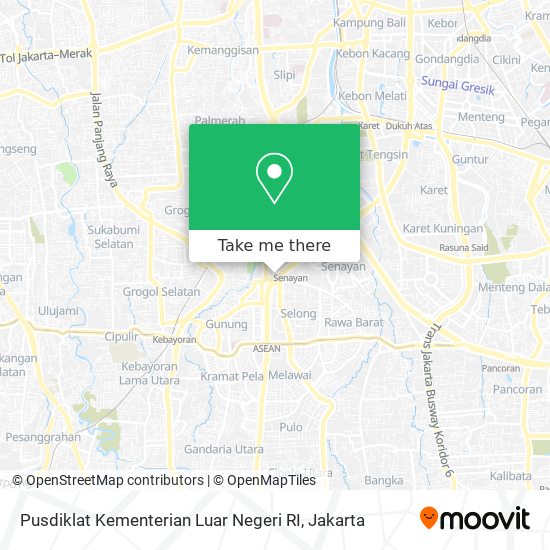 Pusdiklat Kementerian Luar Negeri RI map