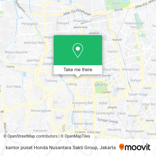 kantor pusat Honda Nusantara Sakti Group map