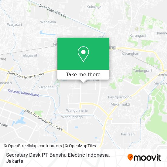 Secretary Desk PT Banshu Electric Indonesia map