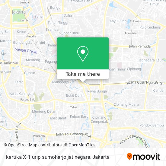 kartika X-1 urip sumoharjo jatinegara map