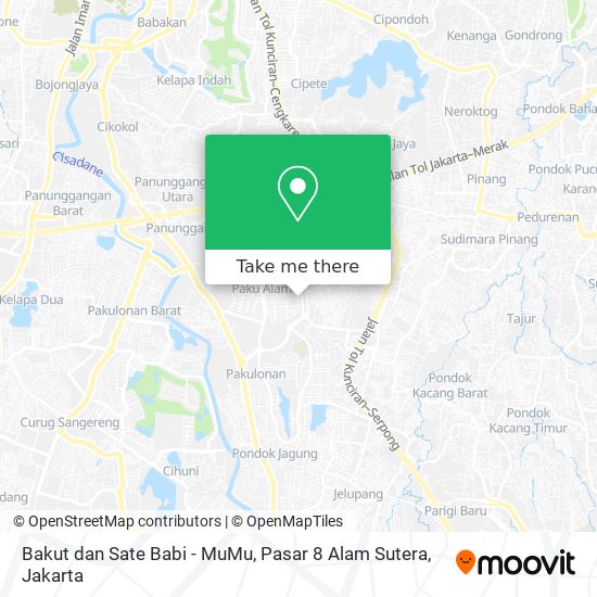 Bakut dan Sate Babi - MuMu, Pasar 8 Alam Sutera map