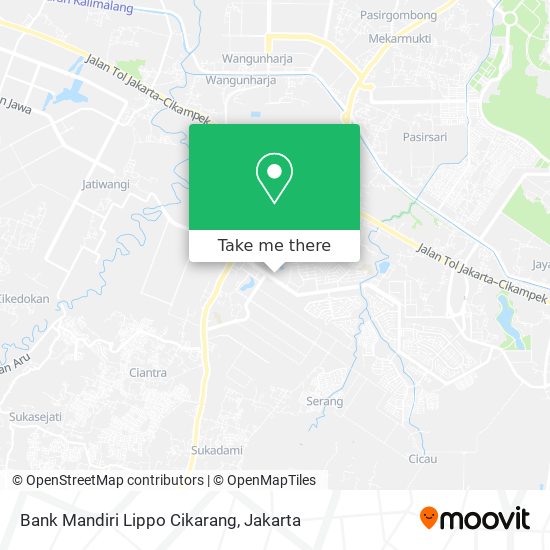 Bank Mandiri Lippo Cikarang map