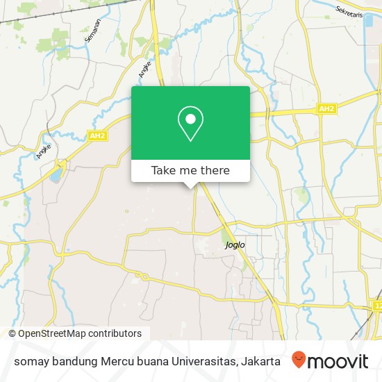 somay bandung Mercu buana Univerasitas map