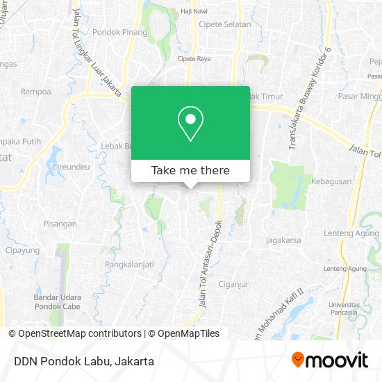 DDN Pondok Labu map