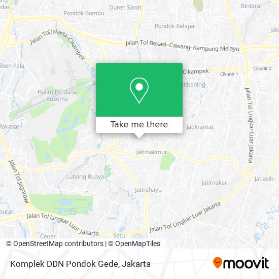 Komplek DDN Pondok Gede map