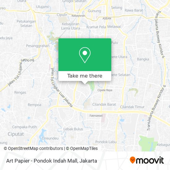 Art Papier - Pondok Indah Mall map