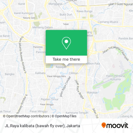 JL.Raya kalibata (bawah fly over) map