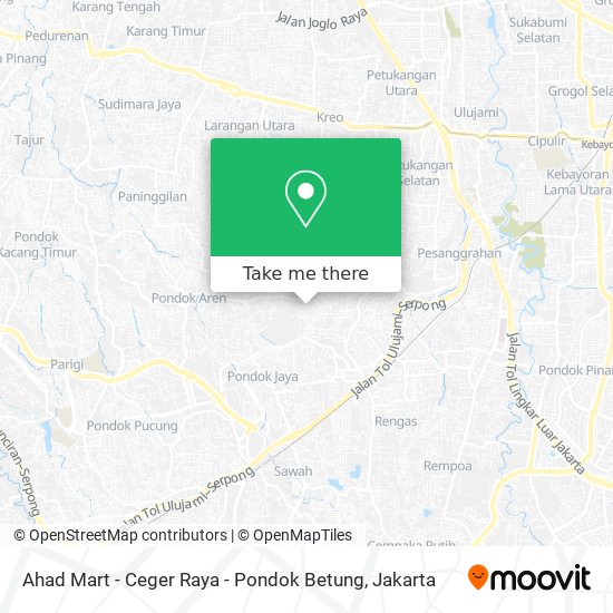 Ahad Mart - Ceger Raya - Pondok Betung map