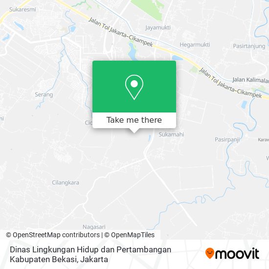 Dinas Lingkungan Hidup dan Pertambangan Kabupaten Bekasi map